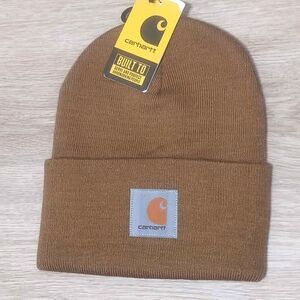 Carhartt Acrylic Watch Hat Beanie Brown Cuffed Winter Cap One Size New w/ Tags
